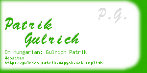patrik gulrich business card